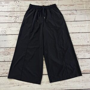Lululemon Size 8 Get Going Pants Wide Legs Crop‎ Black High Waist Align 24 inch